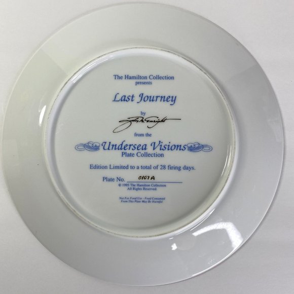 UnderSeas Vision Last Journey Plate 0107A 1995 - Picture 8 of 8